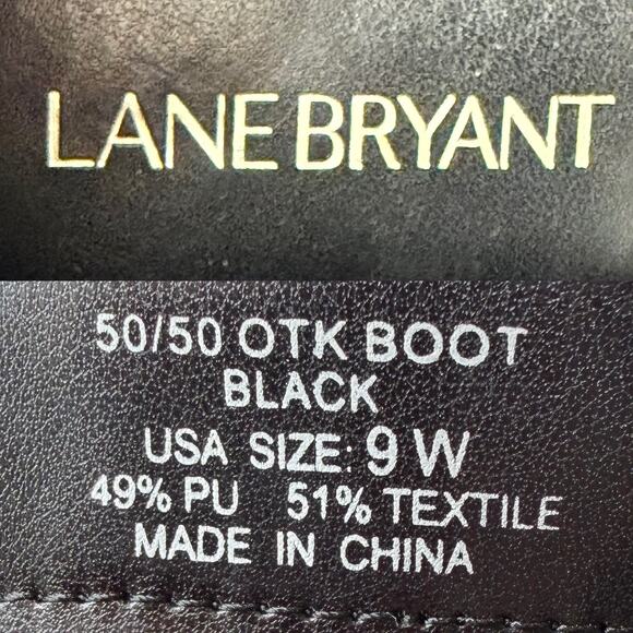 Lane Bryant 50/50 Faux-Leather Over-The-Knee Riding Boots size 9 Wide Calf - Picture 13 of 14